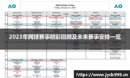 2023年网球赛事精彩回顾及未来赛事安排一览