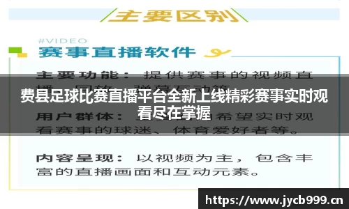 费县足球比赛直播平台全新上线精彩赛事实时观看尽在掌握