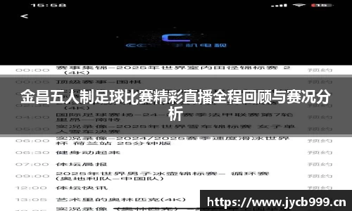 金昌五人制足球比赛精彩直播全程回顾与赛况分析